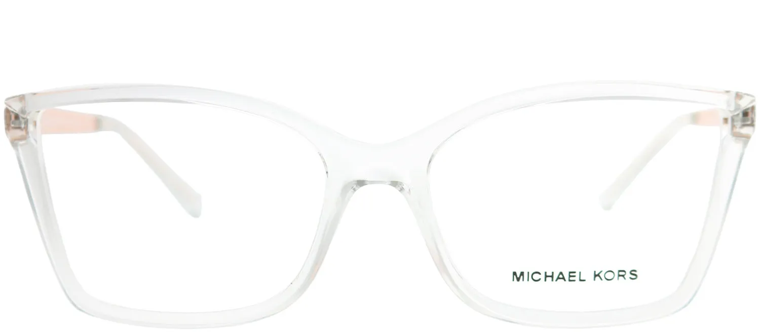 Michael Kors Caracas MK 4058 3050 Rectangle Plastic Clear Eyeglasses with Demo Lens sold by Gaffos