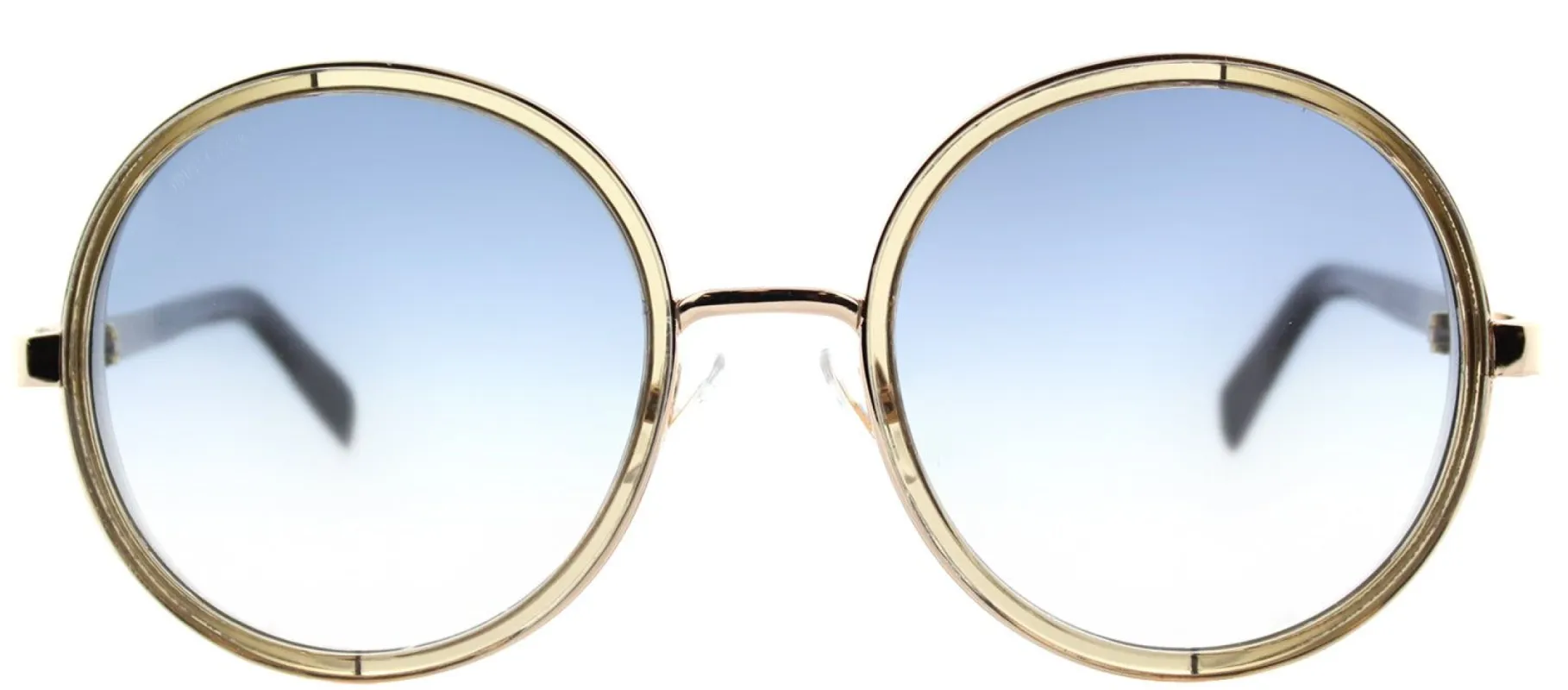 Jimmy Choo JC Andie S9R Round Metal Gold Sunglasses with Blue Gradient Lens sold by Gaffos