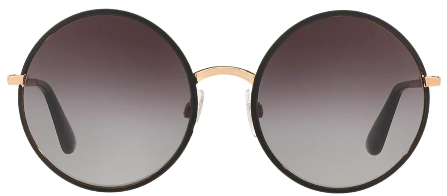 Dolce & Gabbana DG 2155 12968G Round Metal Black Sunglasses with Grey Gradient Lens sold by Gaffos