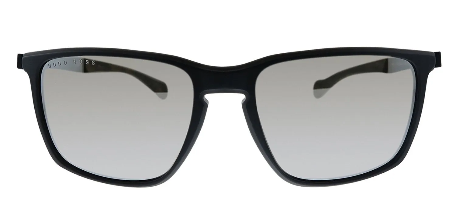 Hugo Boss BOSS 1114/S O6W Rectangle Plastic Black Sunglasses with Grey Lens sold by Gaffos
