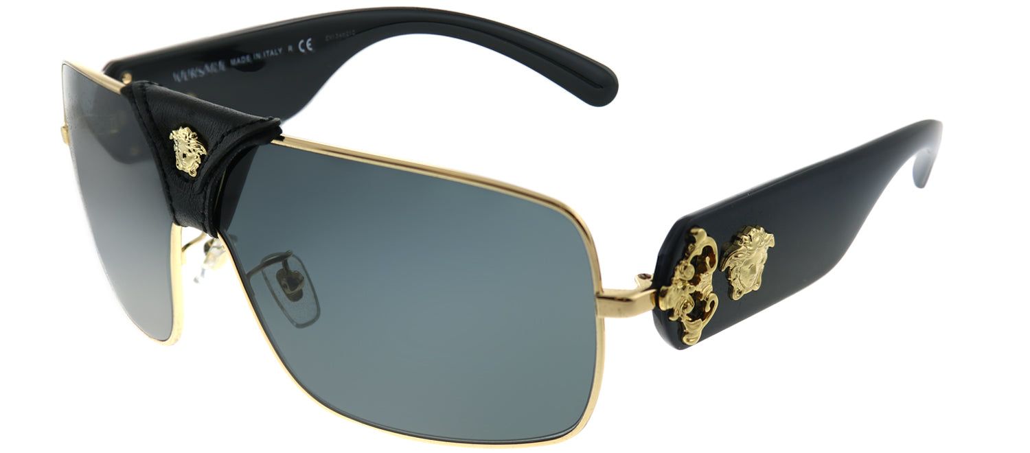 Versace VE 2207QA 100287 Square Metal Gold Sunglasses with Grey Lens sold by Gaffos product image thumbnail 2