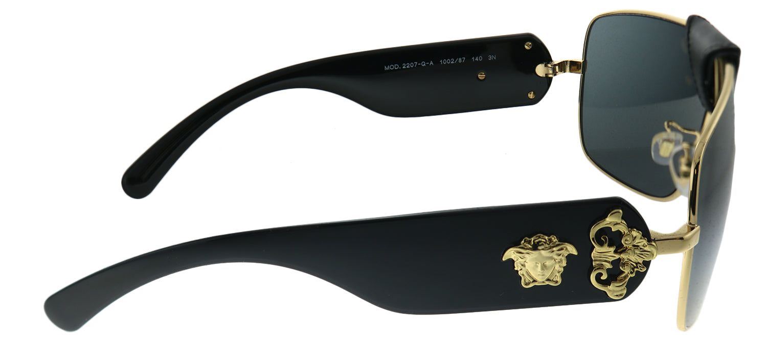 Versace VE 2207QA 100287 Square Metal Gold Sunglasses with Grey Lens sold by Gaffos product image thumbnail 3