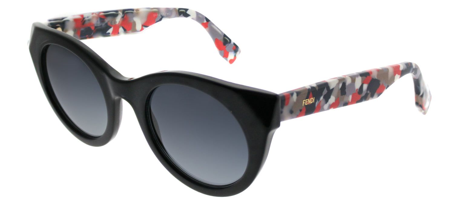 Fendi FF 0203 738 Cat-Eye Plastic Black Sunglasses with Grey Gradient Lens sold by Gaffos product image thumbnail 2