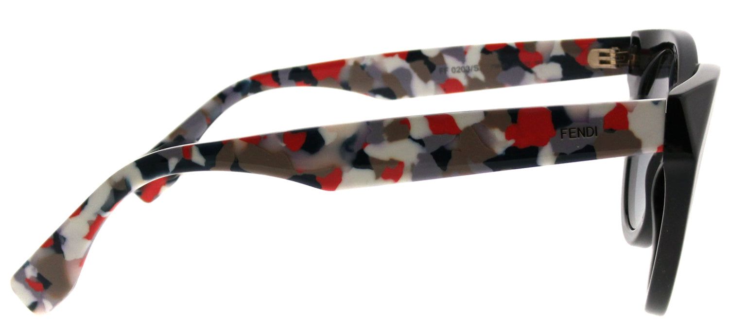 Fendi FF 0203 738 Cat-Eye Plastic Black Sunglasses with Grey Gradient Lens sold by Gaffos product image thumbnail 3