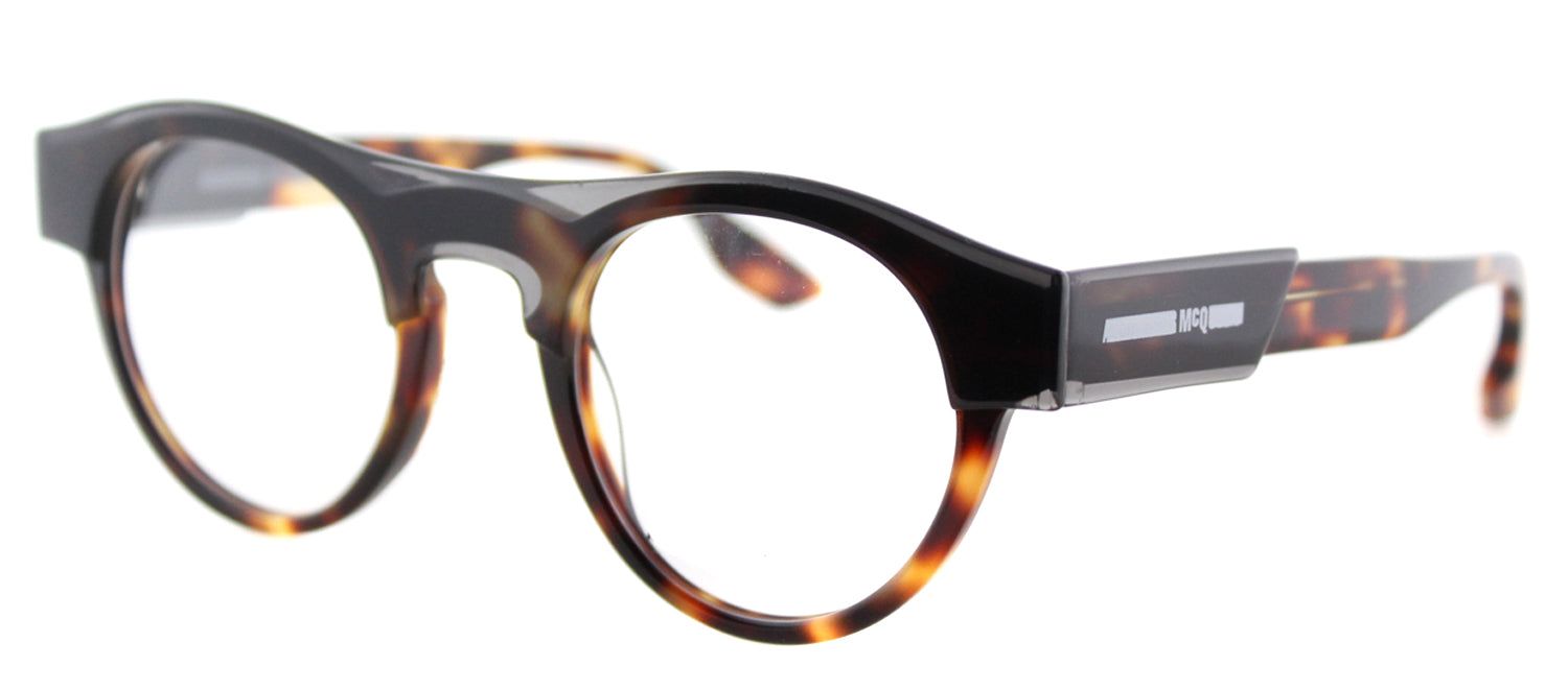 McQ MQ 0005O 002 Round Plastic Tortoise/ Havana Eyeglasses with Demo Lens sold by Gaffos product image thumbnail 2