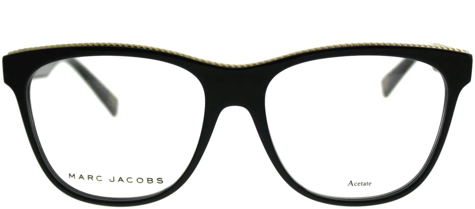 Marc Jacobs MARC 164 807 Rectangle Plastic Black Eyeglasses with Demo lens made by Gaffos
