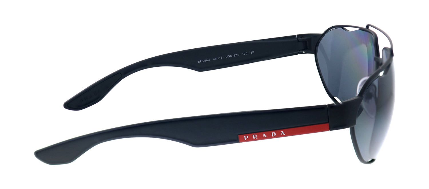 Prada Linea Rossa PS 56US DG05Z1 Fashion Metal Black Sunglasses with Grey Polarized Lens sold by Gaffos product image thumbnail 3