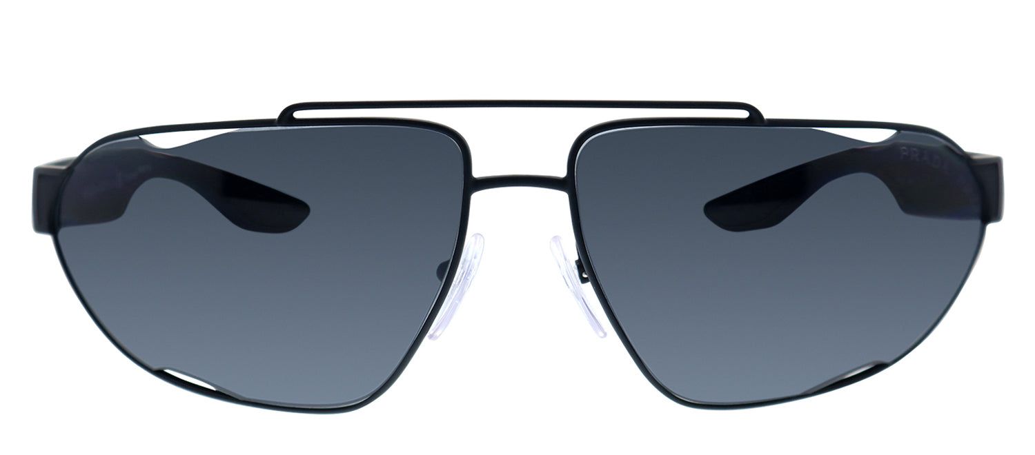 Prada Linea Rossa PS 56US DG05Z1 Fashion Metal Black Sunglasses with Grey Polarized Lens sold by Gaffos