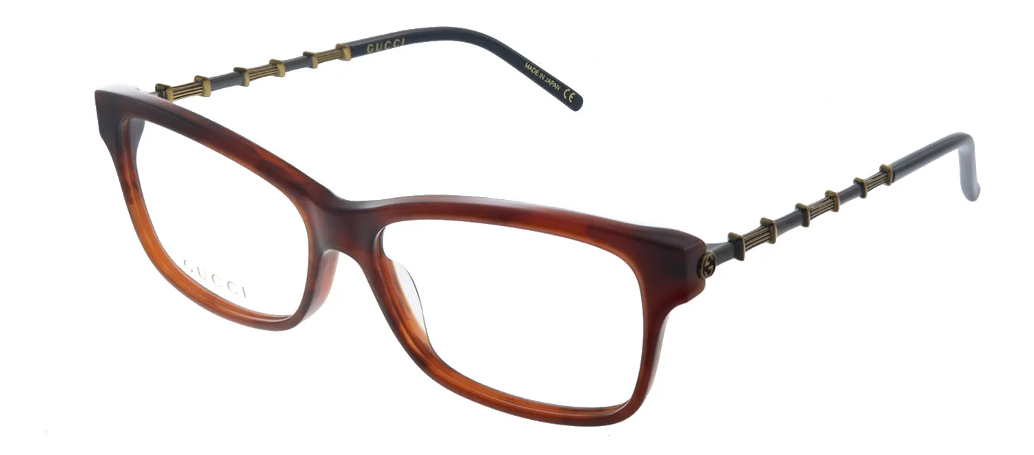 Gucci GG 0657O 002 Rectangle Acetate Havana Eyeglasses with Demo Lens sold by Gaffos product image thumbnail 2