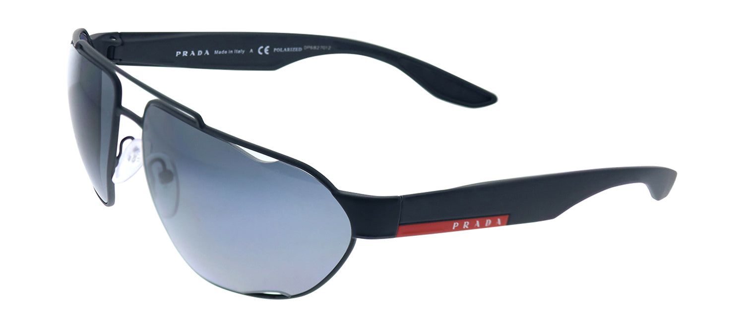 Prada Linea Rossa PS 56US DG05Z1 Fashion Metal Black Sunglasses with Grey Polarized Lens sold by Gaffos product image thumbnail 2
