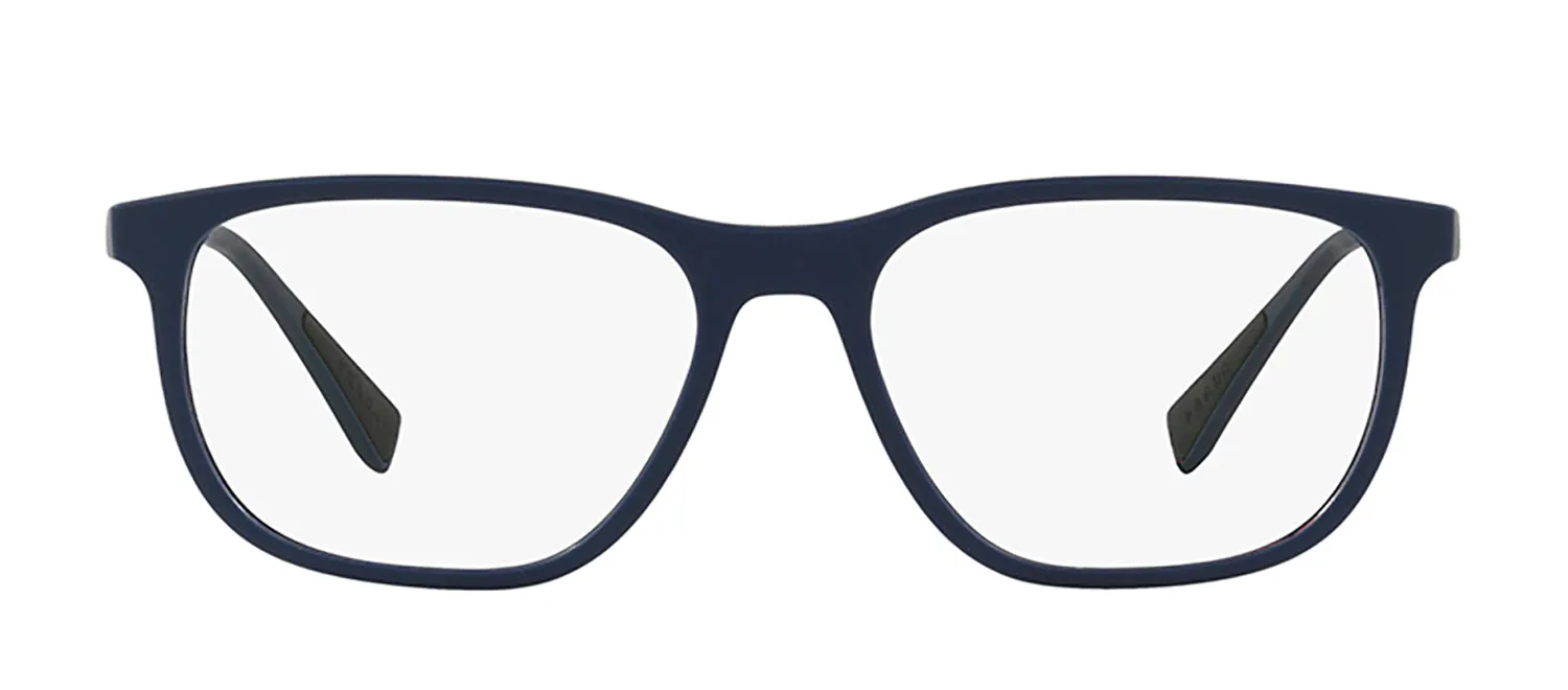 Prada Linea Rossa PS 05LV 2881O1 Rectangular Plastic Blue Eyeglasses with Logo Stamped Demo Lenses sold by Gaffos