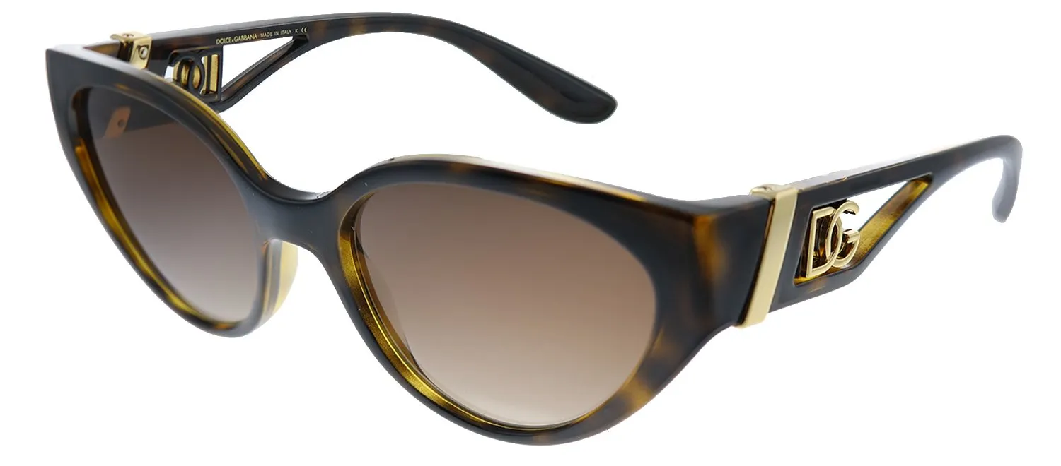 Dolce & Gabbana DG 6146 502/13 Cat-Eye Plastic Havana Sunglasses with Brown Gradient Lens sold by Gaffos product image thumbnail 2