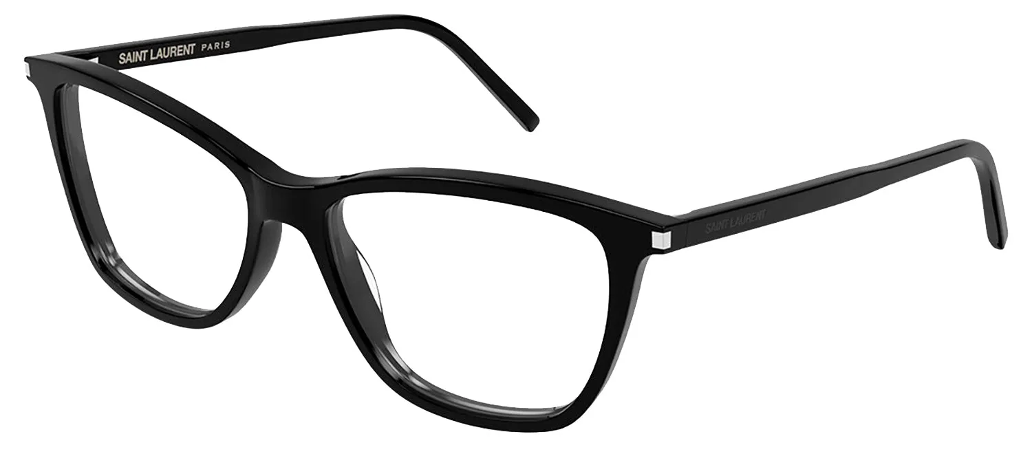Saint Laurent CLASSIC SL 259 011 Cat-Eye Plastic Black Eyeglasses with Logo Stamped Demo Lenses sold by Gaffos