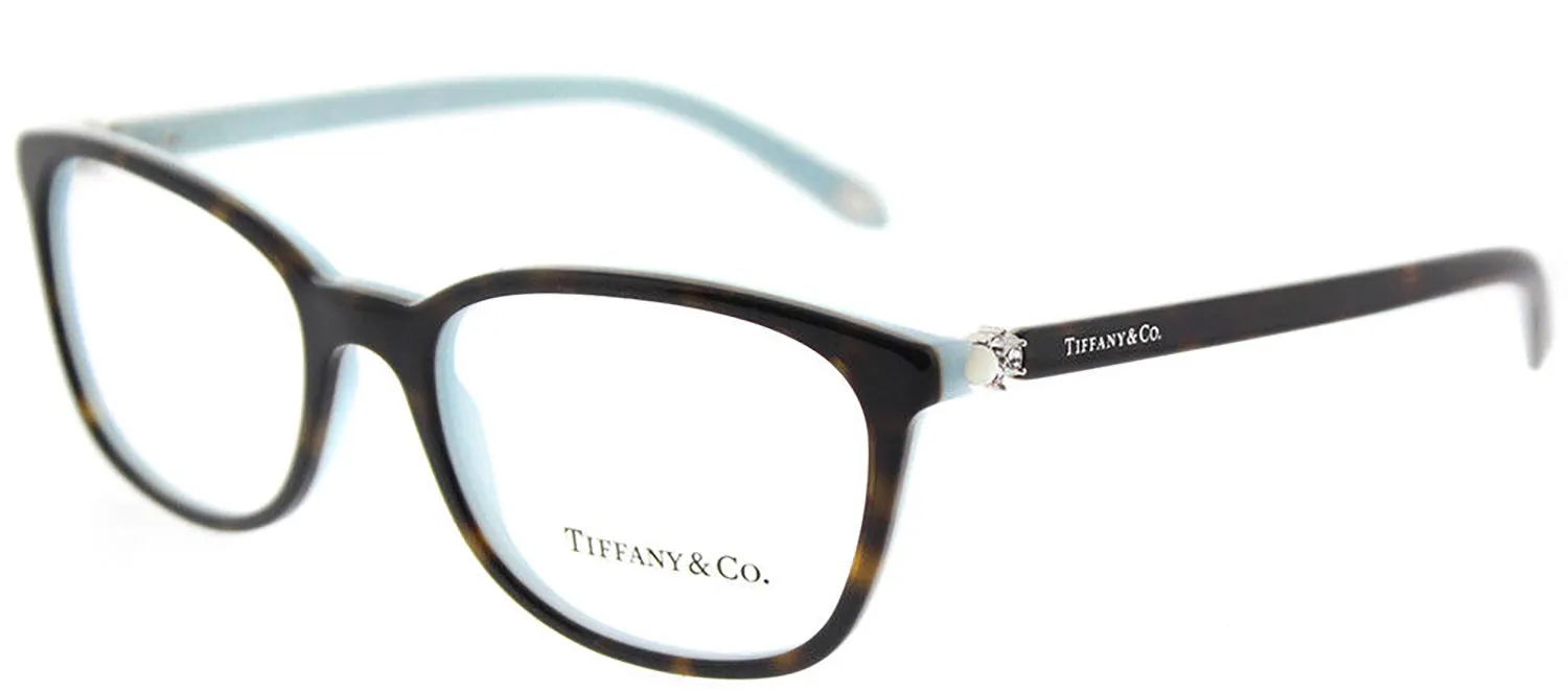 Tiffany & Co. TF 2109HB 8134 Square Plastic Havana Eyeglasses with Logo Stamped Demo Lenses sold by Gaffos product image thumbnail 2