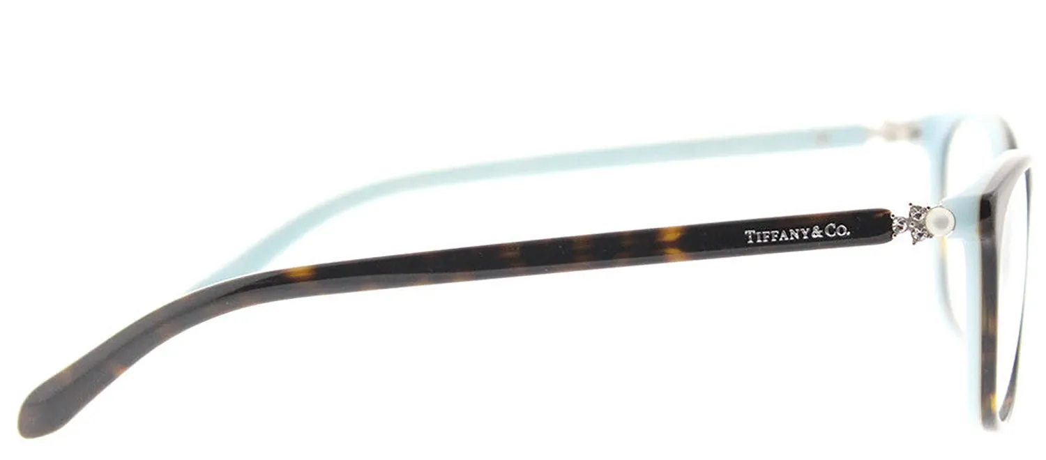 Tiffany & Co. TF 2109HB 8134 Square Plastic Havana Eyeglasses with Logo Stamped Demo Lenses sold by Gaffos product image thumbnail 3