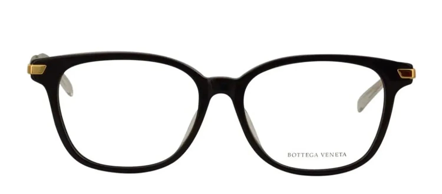 Bottega Veneta BV 1074OA 001 Square Metal Black Eyeglasses with Logo Stamped Demo Lenses sold by Gaffos