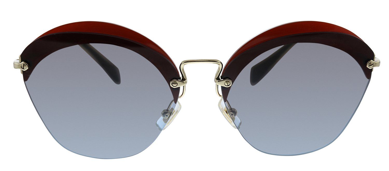 Miu Miu MU 53SS 123152 Oval Plastic Black Sunglasses with Brown Gradient Lens sold by Gaffos