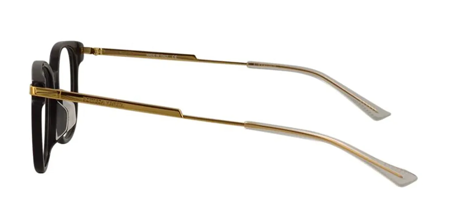 Bottega Veneta BV 1074OA 001 Square Metal Black Eyeglasses with Logo Stamped Demo Lenses sold by Gaffos product image thumbnail 3