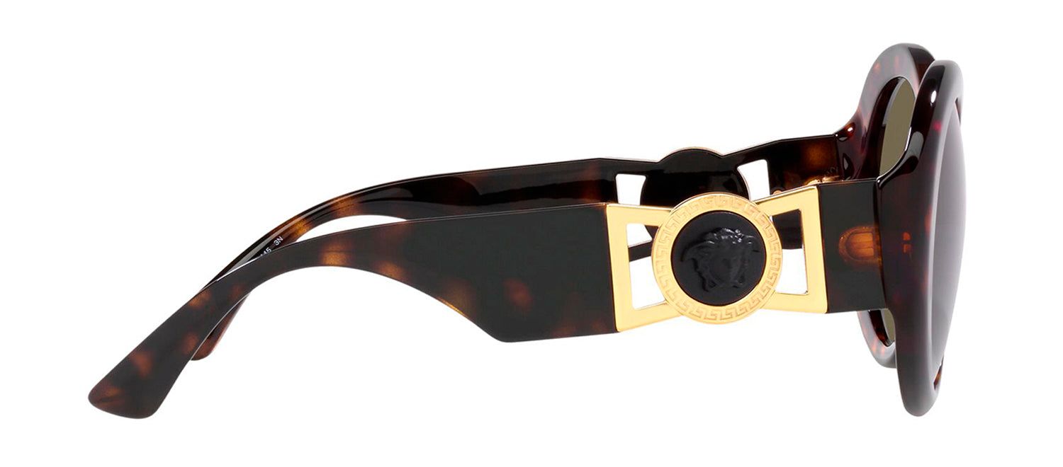 Versace VE 4414F 108/3 Round Plastic Havana Sunglasses with Brown Lens sold by Gaffos product image thumbnail 3