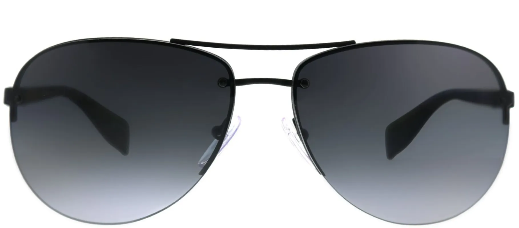 Prada Linea Rossa PS 56MS DG05W1 Aviator Metal Black Sunglasses with Grey Gradient Polarized Lens sold by Gaffos