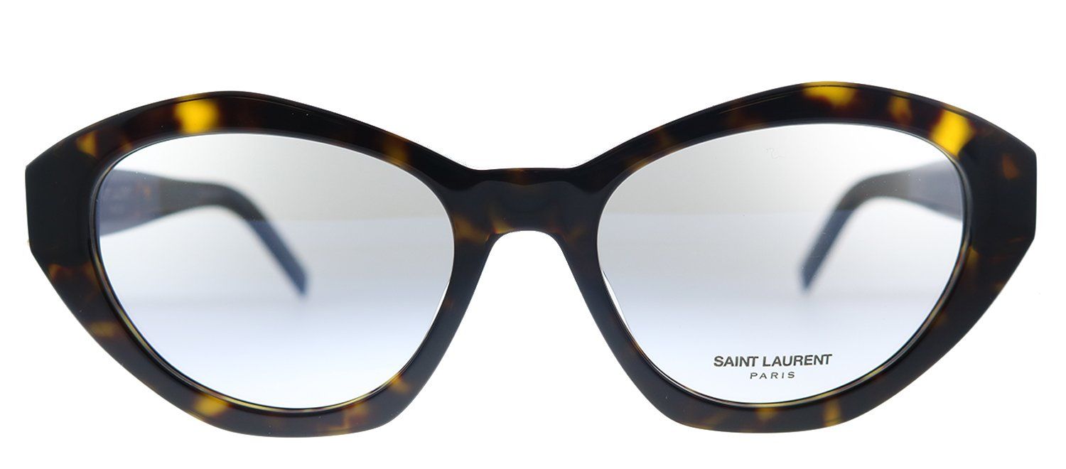 Saint Laurent SL M60 002 Cat-Eye Acetate Havana Eyeglasses with Demo Lens sold by Gaffos