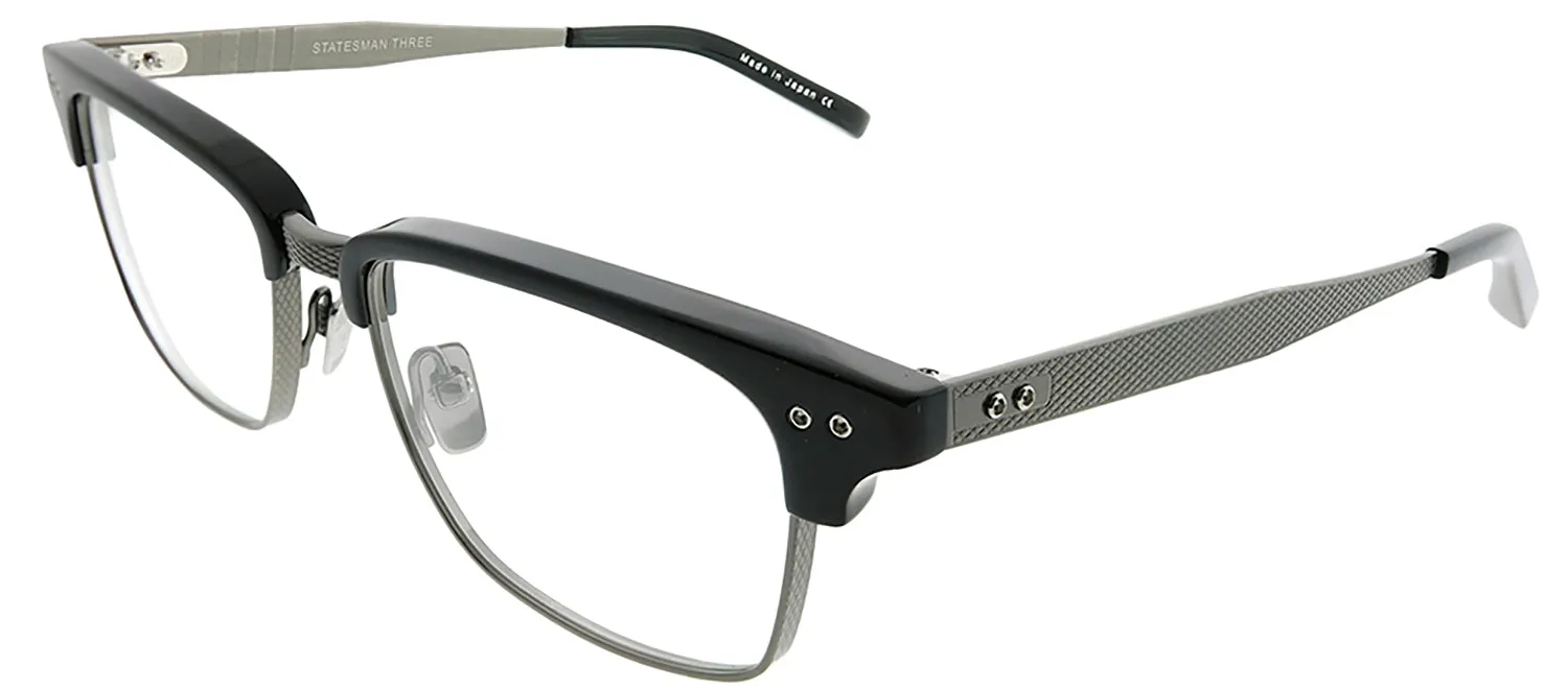 Dita Statesman Three DT DRX-2064-A-BLK-SLV-55 Rectangle Plastic Black Eyeglasses with Demo Lens sold by Gaffos product image thumbnail 2