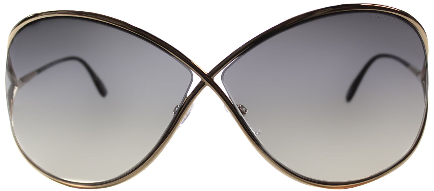 Tom Ford Miranda TF 130 28B Fashion Metal Gold Sunglasses with Grey Mirror Lens sold by Gaffos