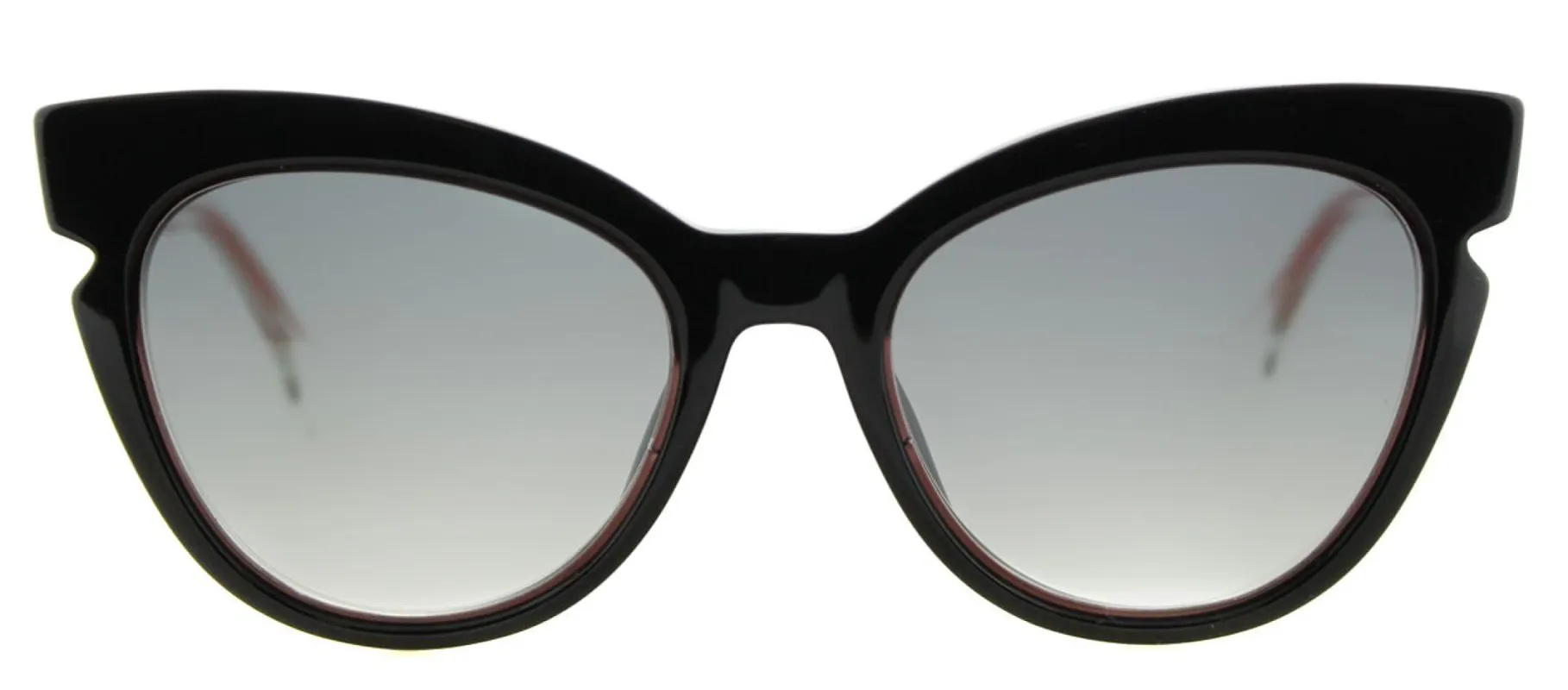 Fendi Fendi Lines FF 0132 N7A Cat-Eye Plastic Black Sunglasses with Grey Gradient Lens sold by Gaffos
