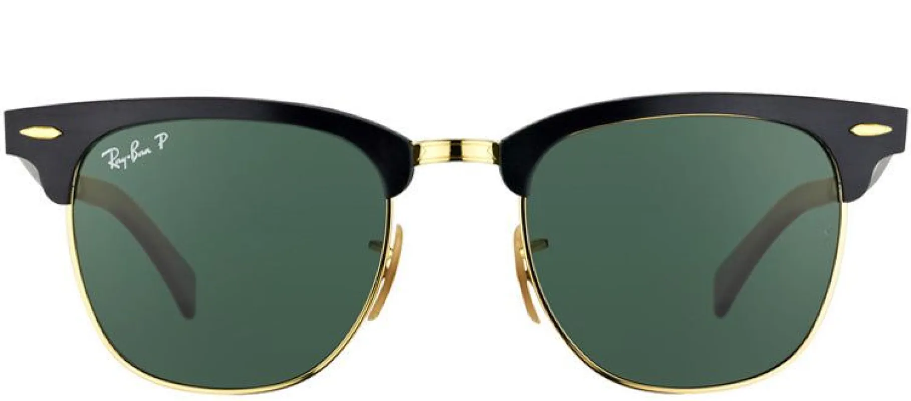 Ray-Ban RB 3507 136/N5 Aluminum Clubmaster Plastic Black Sunglasses with Green Polarized Lens sold by Gaffos