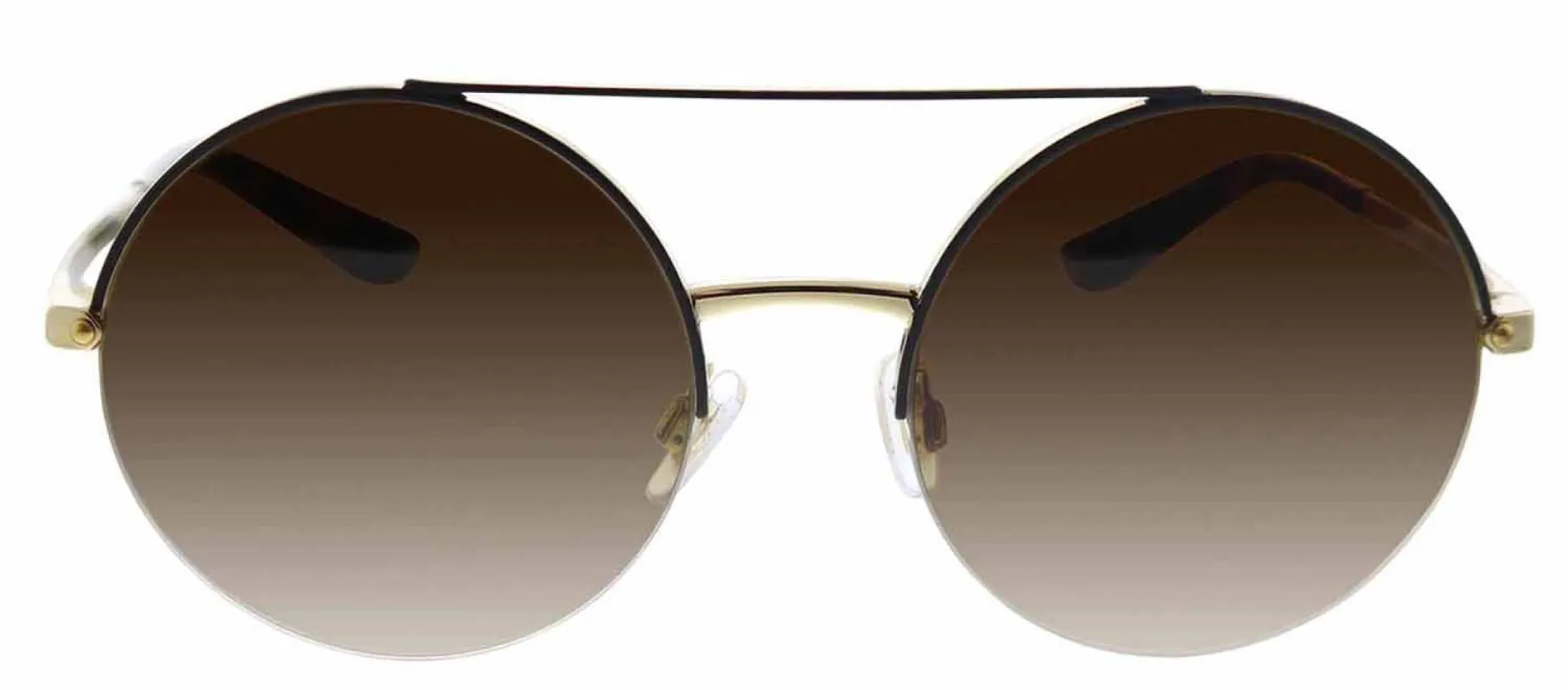 Dolce & Gabbana DG 2237 132013 Round Metal Gold Sunglasses with Brown Gradient Lens sold by Gaffos