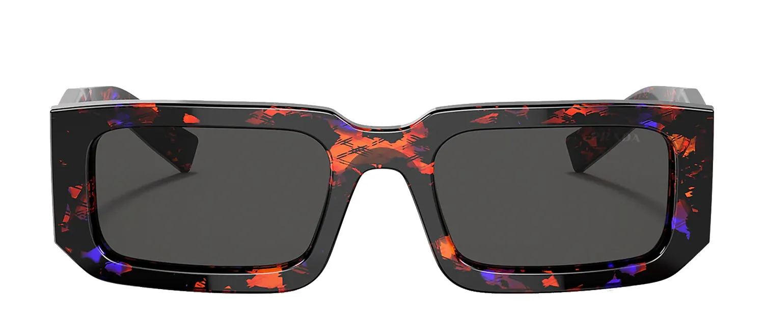 Prada PR 06YS 06V5S0 Rectangular Plastic Abstract Orange Sunglasses with Grey Solid Color Lens sold by Gaffos product image thumbnail 2