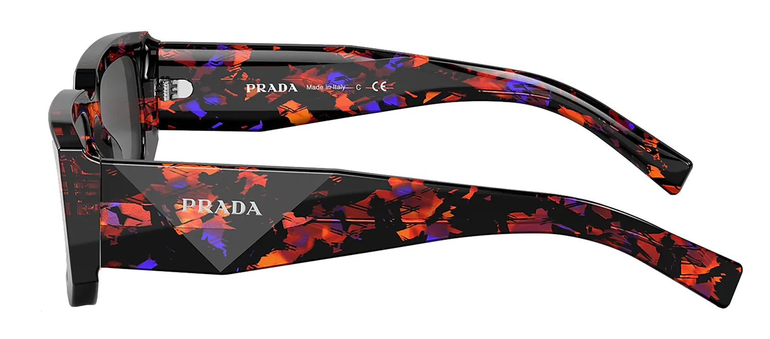 Prada PR 06YS 06V5S0 Rectangular Plastic Abstract Orange Sunglasses with Grey Solid Color Lens sold by Gaffos product image thumbnail 3