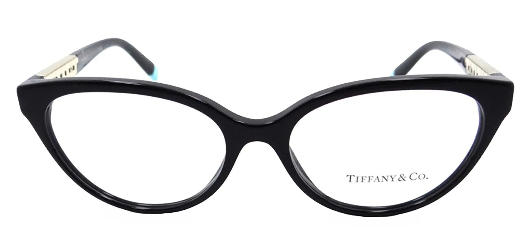 Tiffany & Co. TF 2226 8001 Cat-Eye Plastic Black Eyeglasses with Logo Stamped Demo Lenses sold by Gaffos
