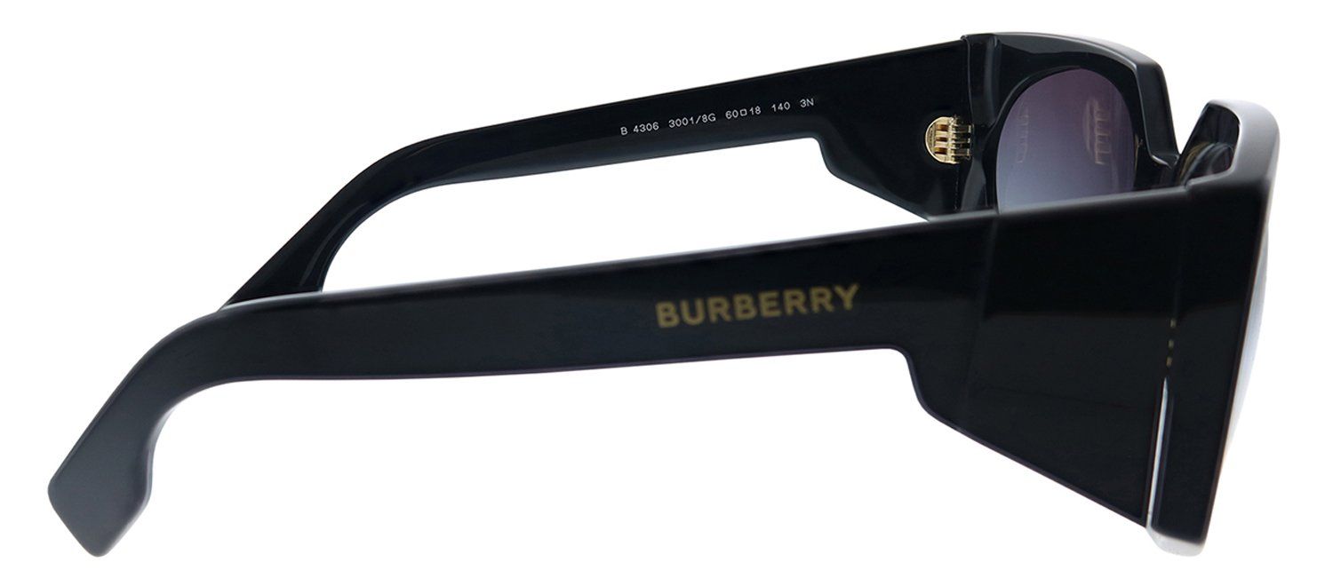 Burberry BE 4306 30018G Oval Plastic Black Sunglasses with Grey Gradient Lens sold by Gaffos product image thumbnail 3