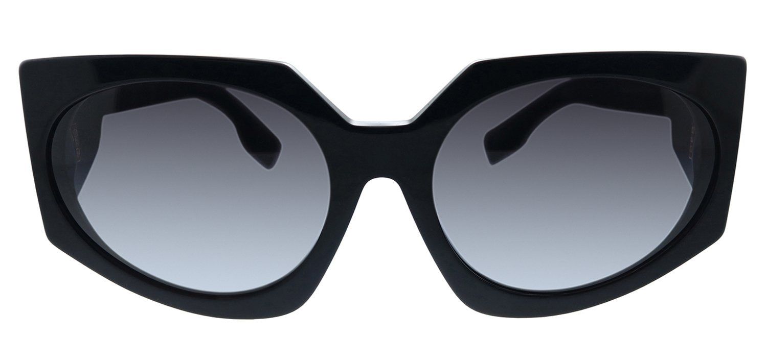 Burberry BE 4306 30018G Oval Plastic Black Sunglasses with Grey Gradient Lens sold by Gaffos