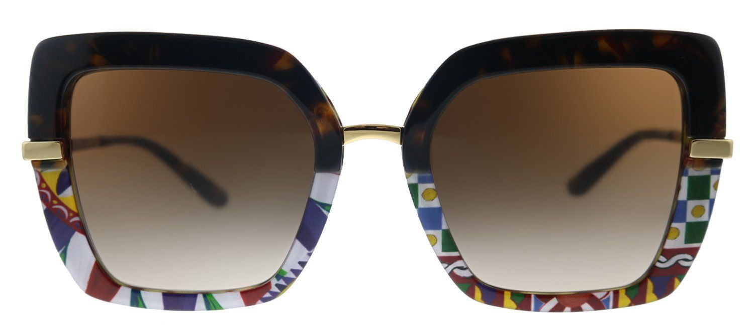 Dolce & Gabbana DG 4373 327813 Square Plastic Multicolor Sunglasses with Brown Gradient Lens sold by Gaffos
