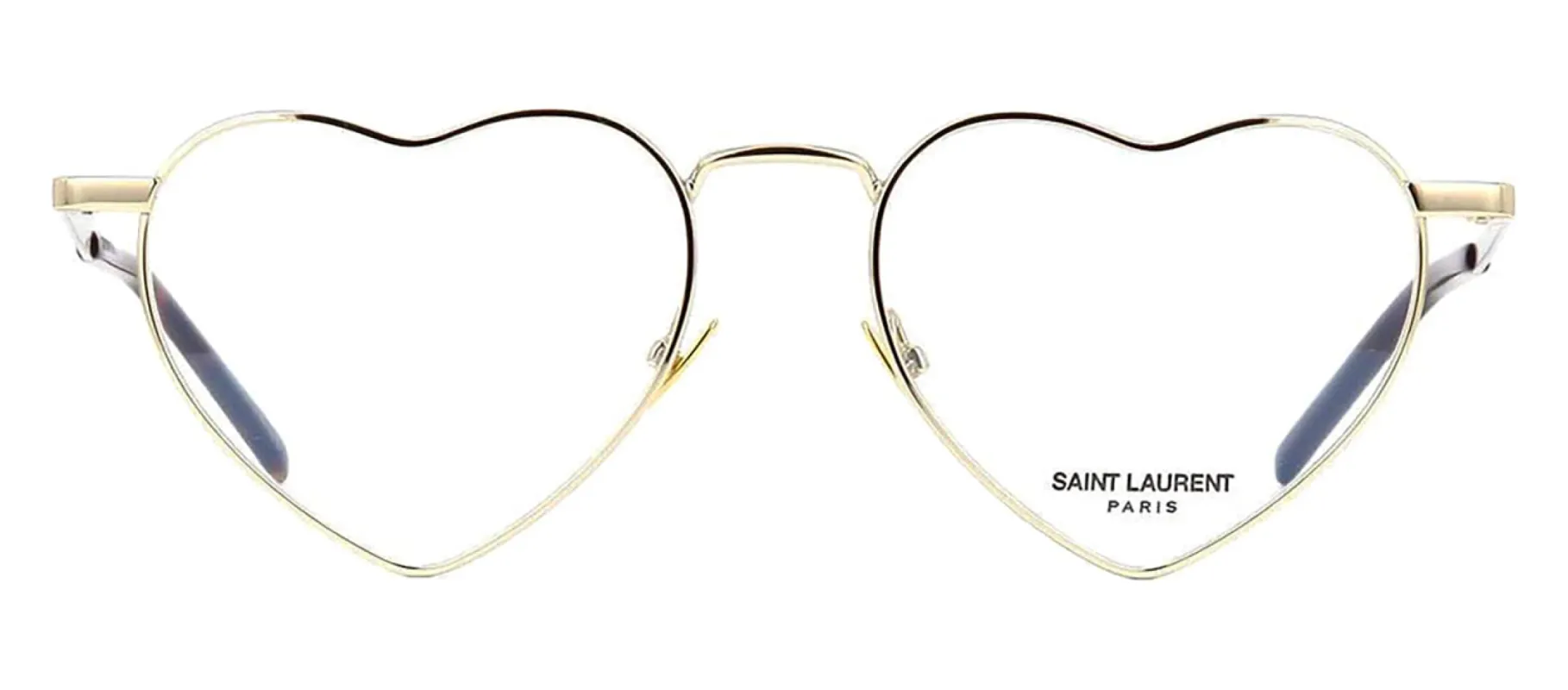 Saint Laurent NEW WAVE SL 301O 003 Fashion Metal Gold Eyeglasses with Logo Stamped Demo Lenses sold by Gaffos