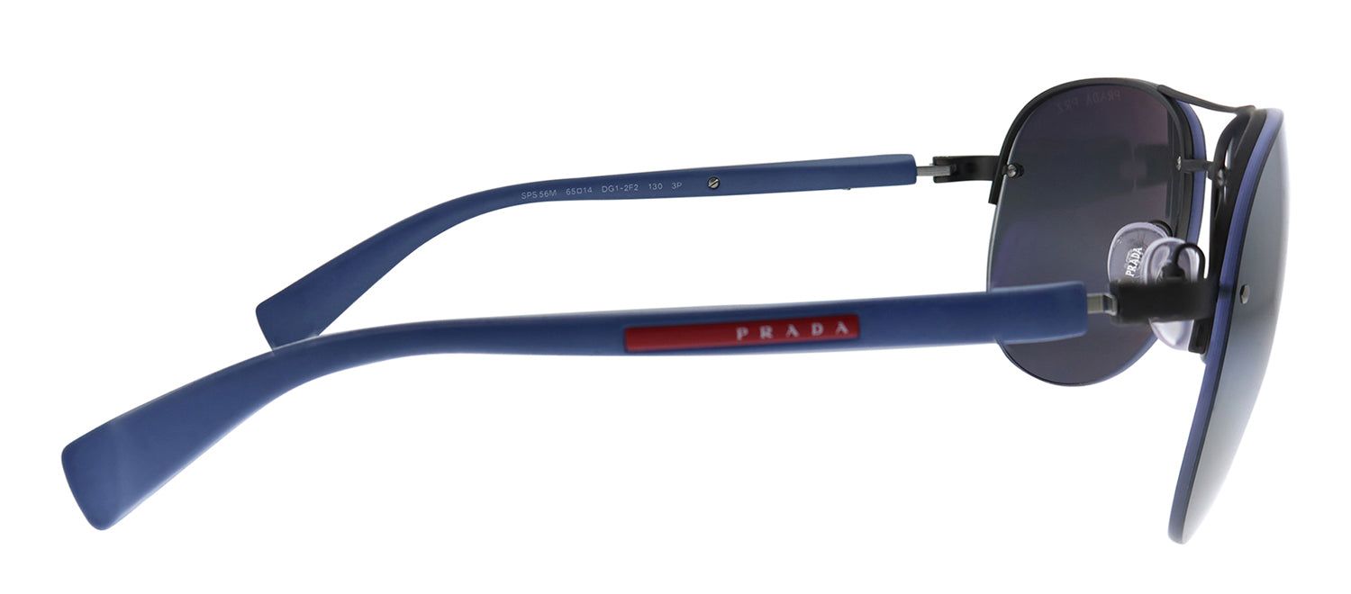Prada Linea Rossa PS 56MS DG12F2 Pilot Metal Black Sunglasses with Grey Polarized Lens sold by Gaffos product image thumbnail 3