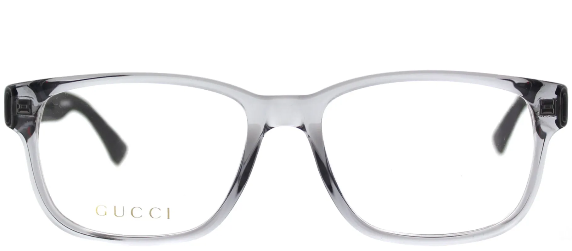 Gucci GG 0011O 003 Square Acetate Grey Eyeglasses with Demo Lens sold by Gaffos