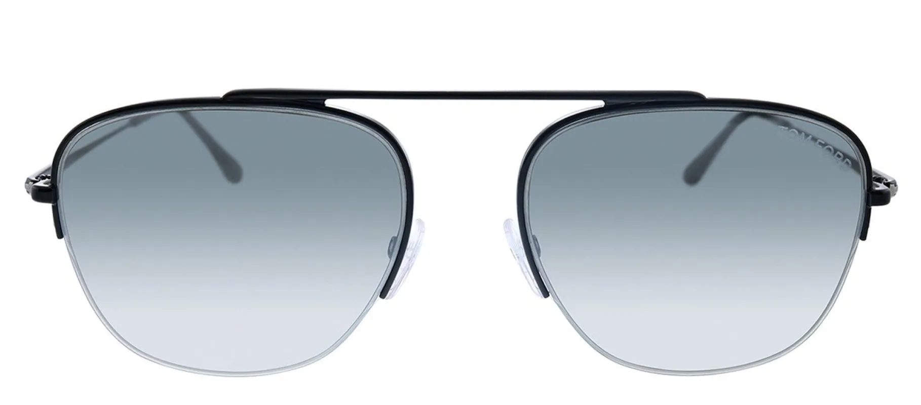 Tom Ford FT 0667 01C Geometric Metal Black Sunglasses with Grey Mirror Lens sold by Gaffos