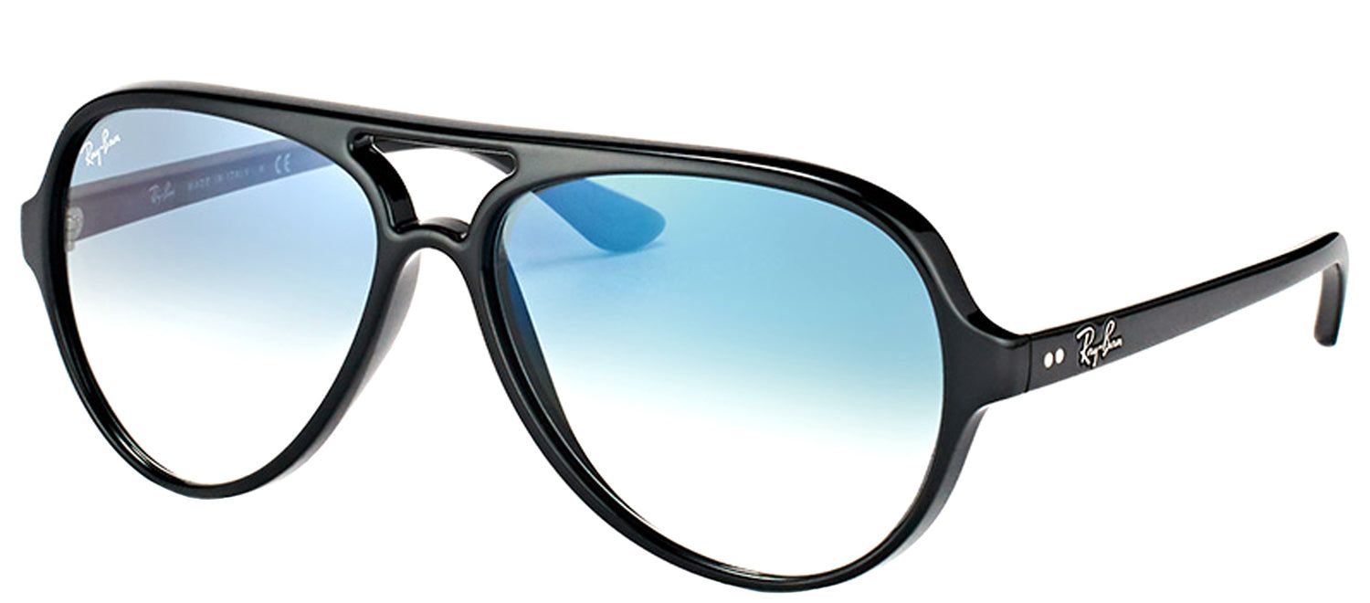 Ray-Ban RB 4125 601/3F Aviator Plastic Black Sunglasses with Blue Gradient Lens sold by Gaffos product image thumbnail 2