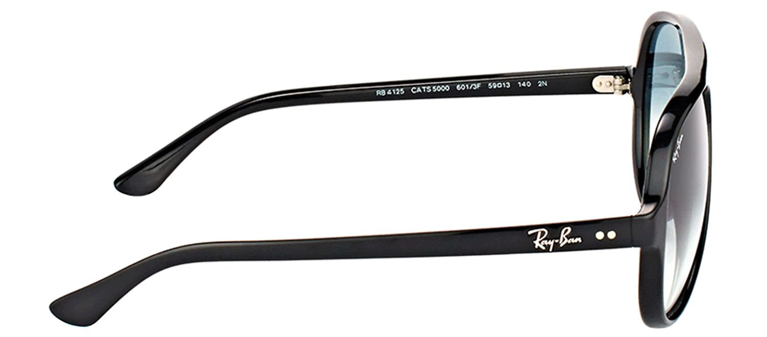 Ray-Ban RB 4125 601/3F Aviator Plastic Black Sunglasses with Blue Gradient Lens sold by Gaffos product image thumbnail 3