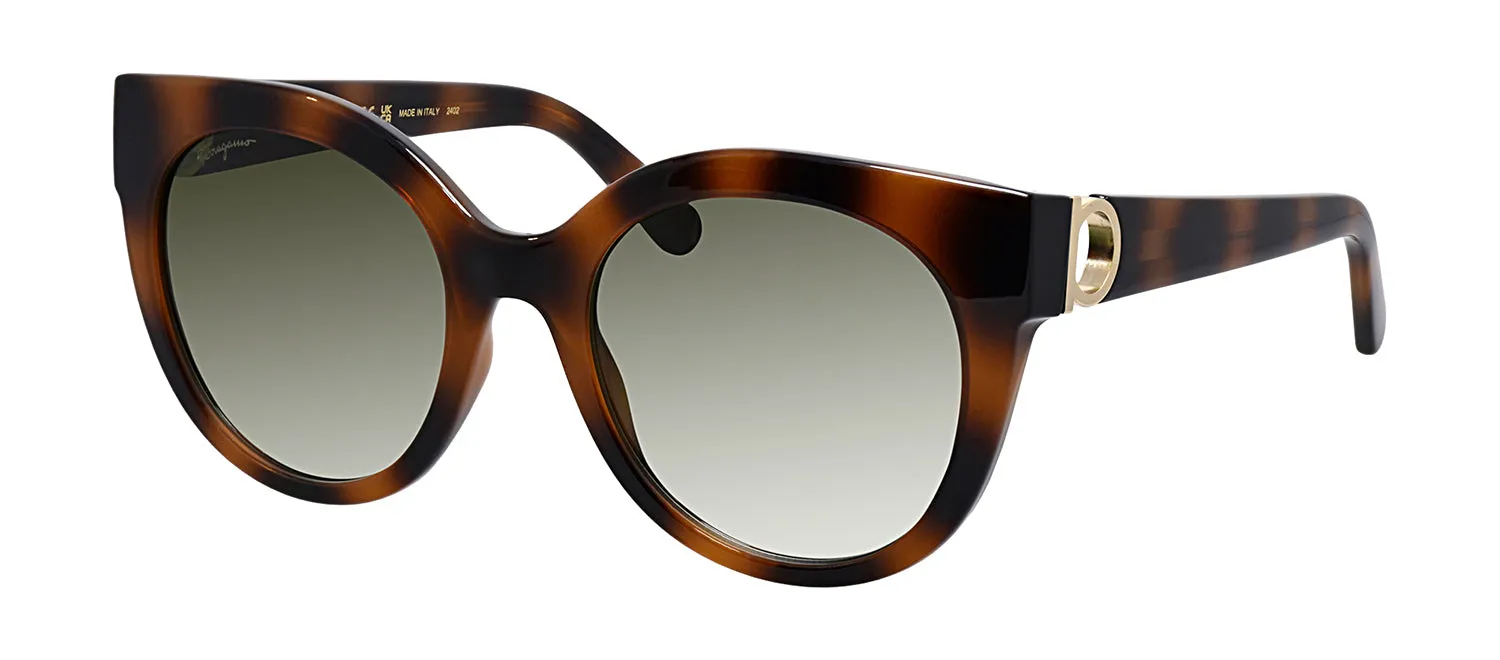 Salvatore Ferragamo SF 1031S 214 Cat Eye Plastic Tortoise Sunglasses with Green Lens sold by Gaffos product image thumbnail 2