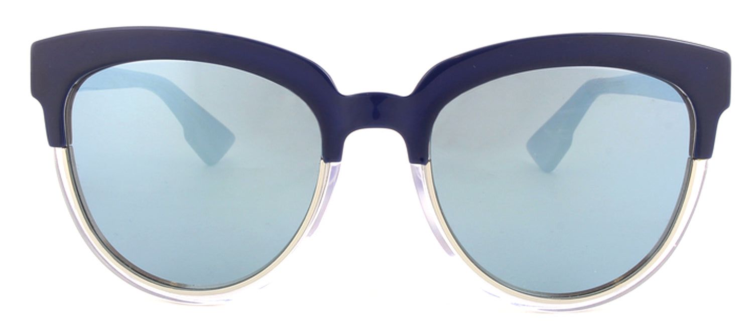 Dior CD Sight1 REN T7 Cat-Eye Metal Blue Sunglasses with Blue Mirror Lens sold by Gaffos