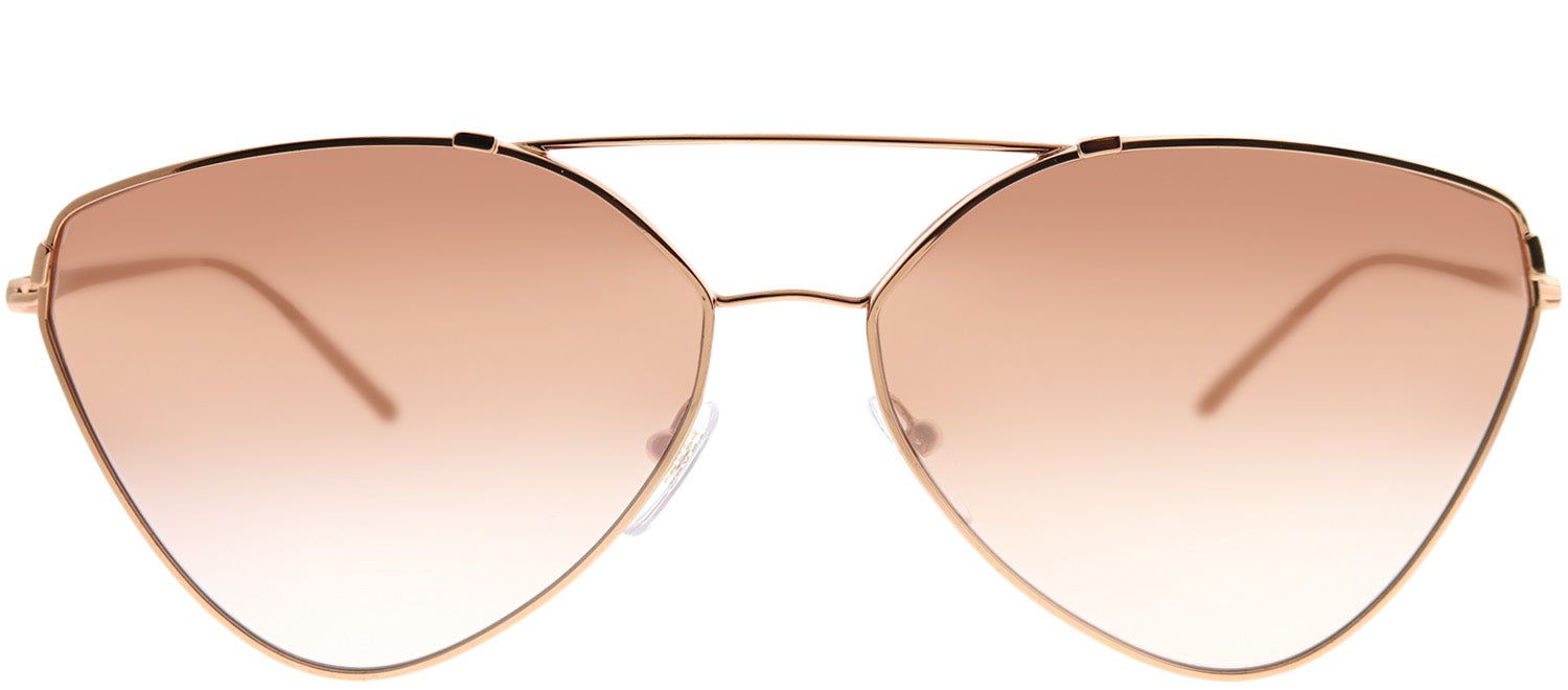 Prada PR 51US SVFAD2 Aviator Metal Gold Sunglasses with Pink Gradient Mirror Pink Lens sold by Gaffos