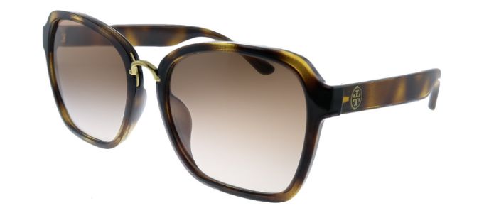 Tory Burch TY 9055U 177513 Square Plastic Dark Tortoise Sunglasses with Brown Gradient Lens sold by Gaffos