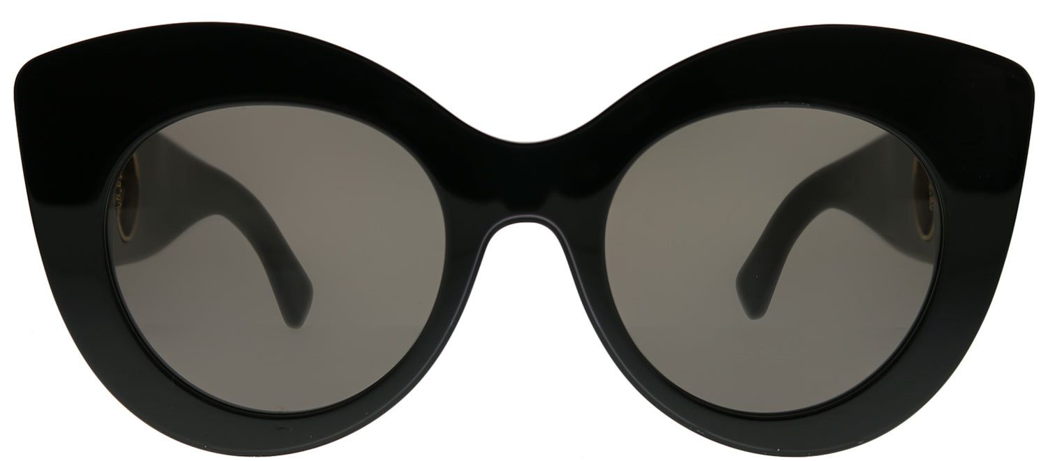Fendi FF 0306 807 IR Cat-Eye Plastic Black Sunglasses with Grey Blue Lens sold by Gaffos