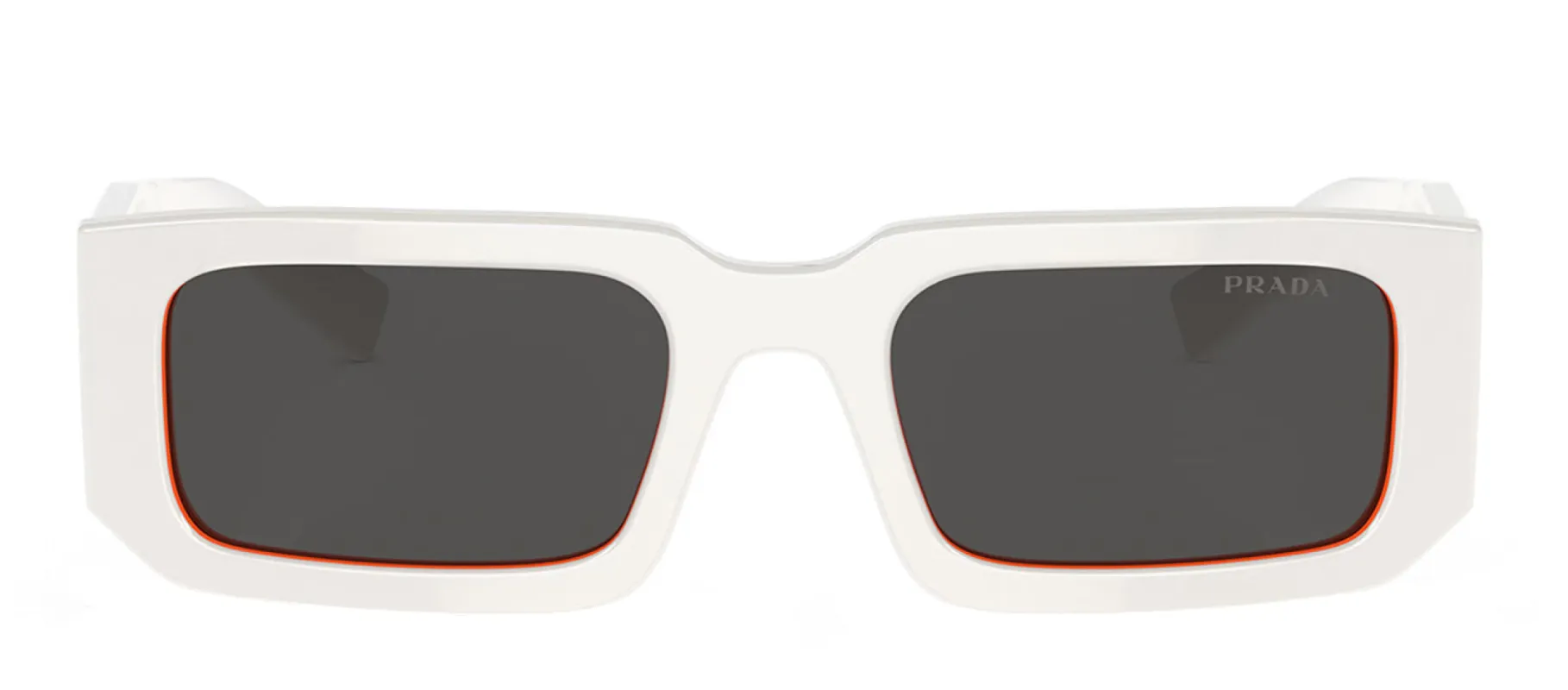 Prada PR 06YS 17M5S0 Rectangle Plastic White Sunglasses with Grey Lens sold by Gaffos