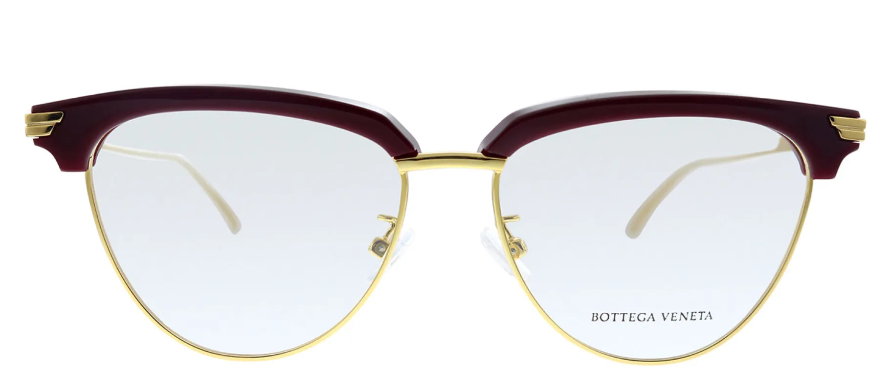 Bottega Veneta BV 1010O 003 Cat-Eye Metal Burgundy Eyeglasses with Demo Lens sold by Gaffos