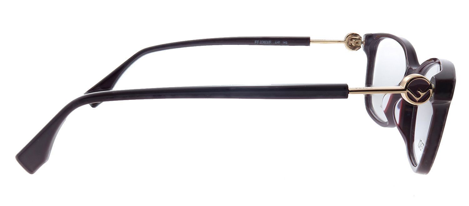Fendi F is Fendi FF 0363/F LHF Rectangle Plastic Opal Burgundy Eyeglasses with Demo Lens sold by Gaffos product image thumbnail 3
